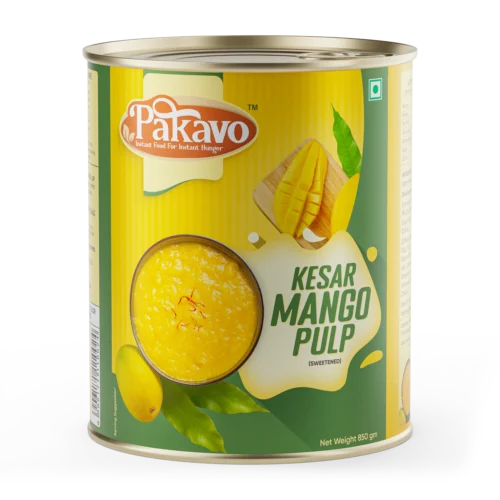 Kesar Mango Pulp 850g - Premium Quality, No Added Preservatives, Thick, Rich & Aromatic