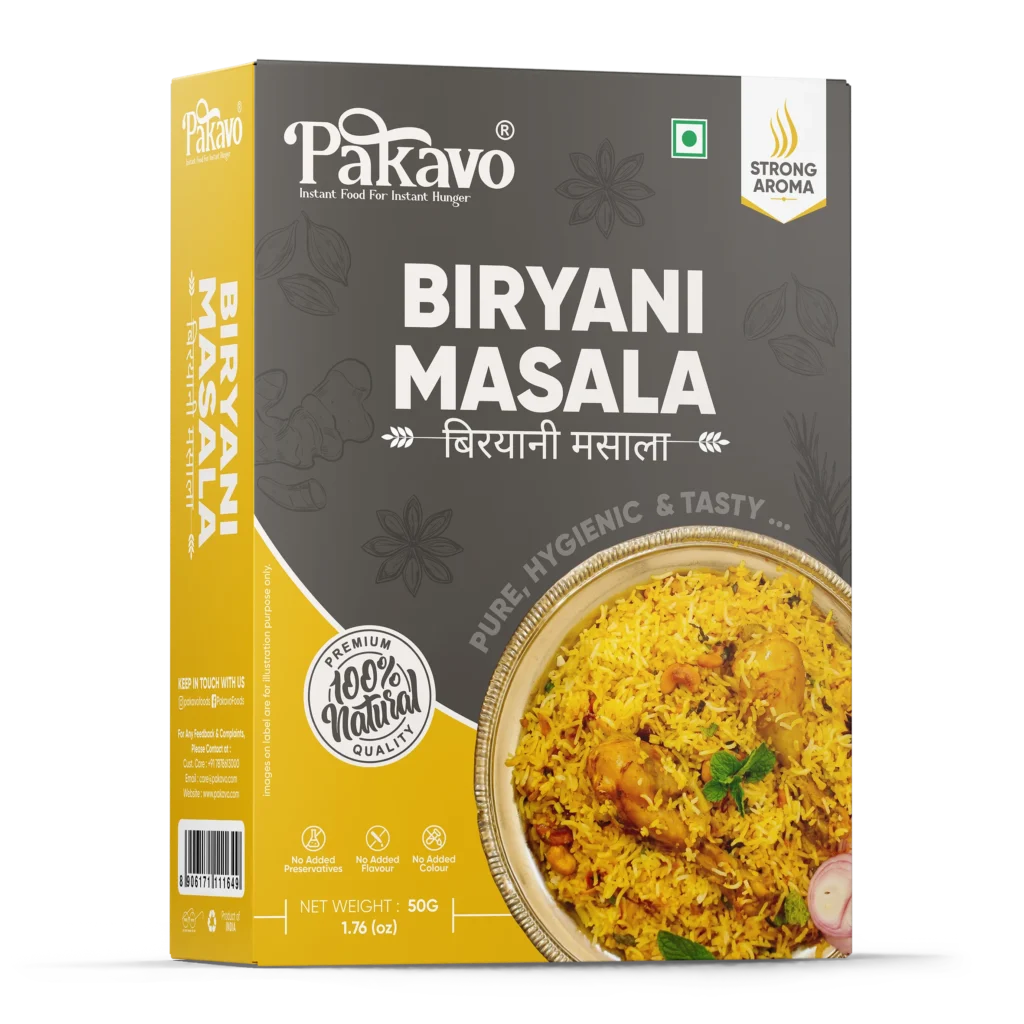 Pakavo Biryani Masala Authentic Blend of Spices for Perfect Biryani