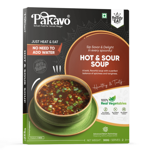Hot & Sour Soup | Ready-to-Eat | No Need to Add Water | No Added Color, Flavor, or Preservatives – 300g (Serves 2)