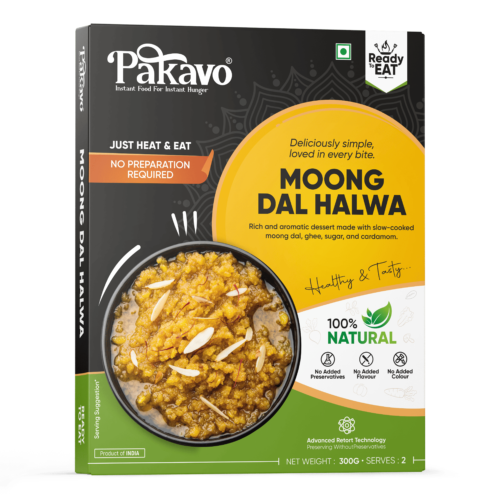 Moong Dal Halwa | Made with Pure Ghee | Ready to Eat with No Added Preservatives and Colours | Just Heat & Eat 250g