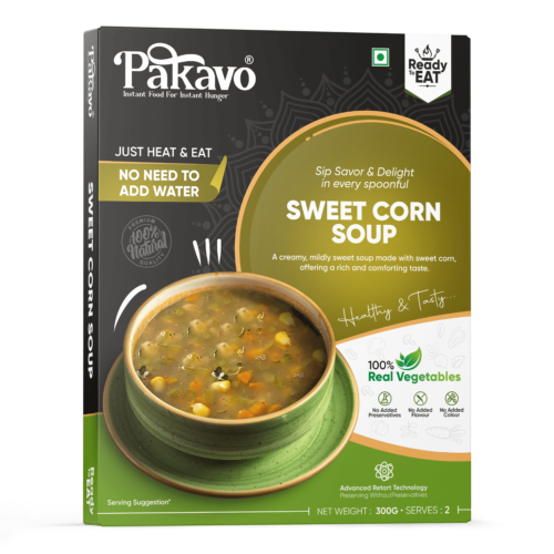 Sweet Corn Soup | Ready-to-Eat | No Need to Add Water | No Added Color, Flavor, or Preservatives – 300g (Serves 2)