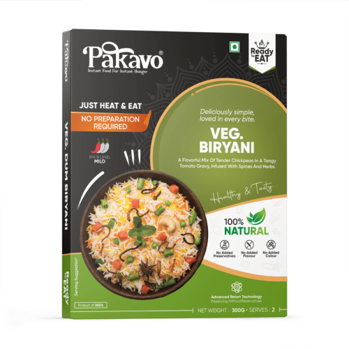Veg Biryani | Ready-to-Eat with No Added Preservatives & Colors – 300g