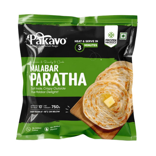 Malabar Paratha 750g, Soft & Flaky Layered Frozen Paratha, 10 Pieces per Pack (Delivering in Ahmedabad, Gujarat Only)